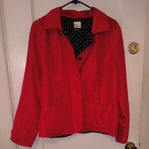 City Girl | 100% Silk Elegant Red Women's Blazer